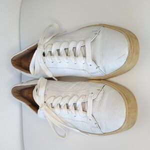 Frye Women's Size 11 Ivy Low Lace Sneaker in White Leather